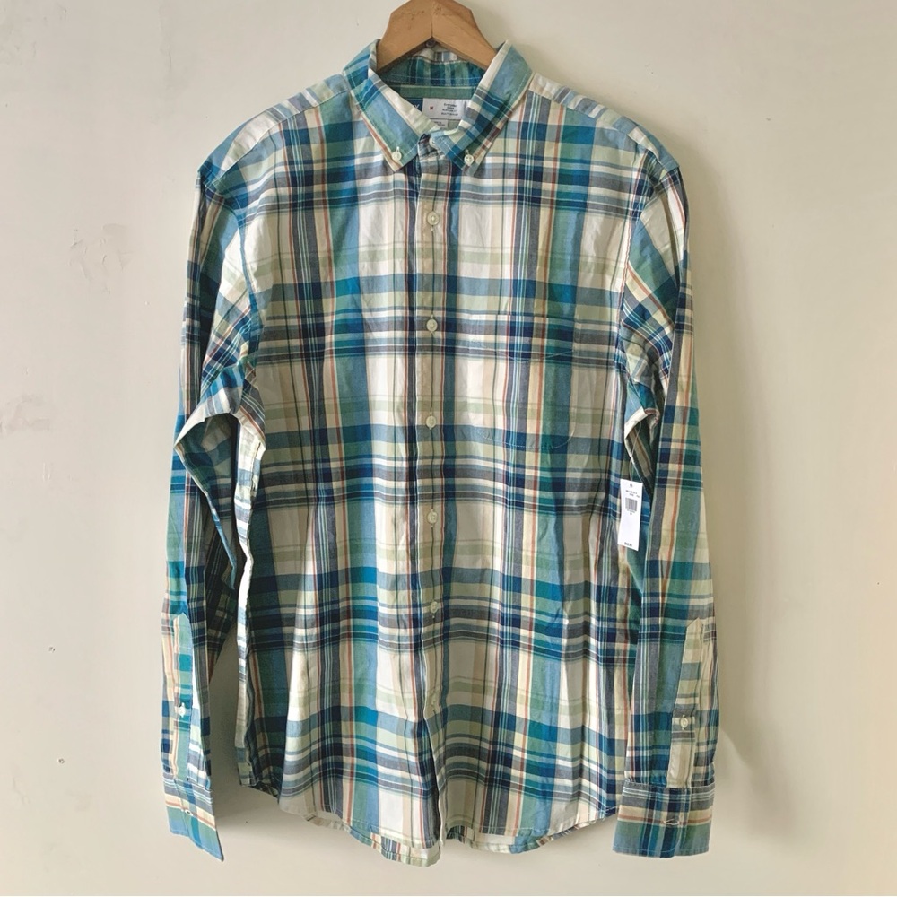 OLD NAVY Multicolor Plaid Men's Button Down Shirt